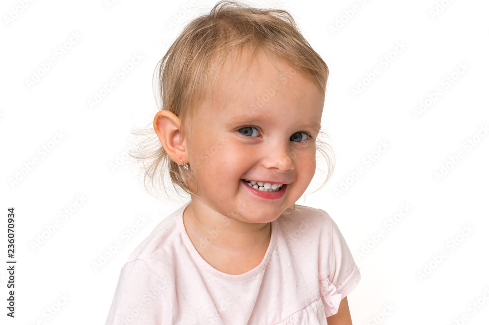 Beautiful smiling baby isolated on white background Beautiful smiling baby isolated on white background
