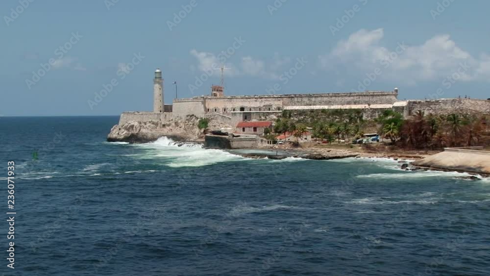 Castle of El Morro in Havana, Cuba. Taken from bridge of departing ship Castle of El Morro in Havana, Cuba. Taken from bridge of departing ship