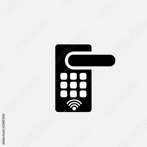 Smart lock icon. Access symbol. Flat design. Stock - Vector illustration.