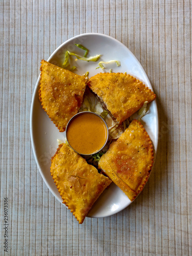 Shabhaley or Shafali or Sefali or Shaphaley. Tibetan food photo