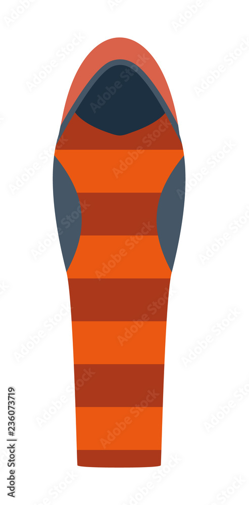 Sleeping bag. equipment. Design element for poster, card. Vector illustration. Flat cartoon vector illustration. Sleeping bag. equipment. Design element for poster, card. Vector illustration. Flat cartoon vector illustration.