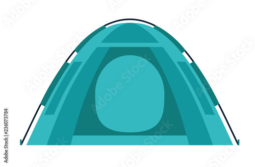 Tent Camping. equipment. Design element for poster, card. Vector illustration. Flat cartoon vector illustration.