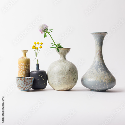 Photography Ceramic vases with flowers