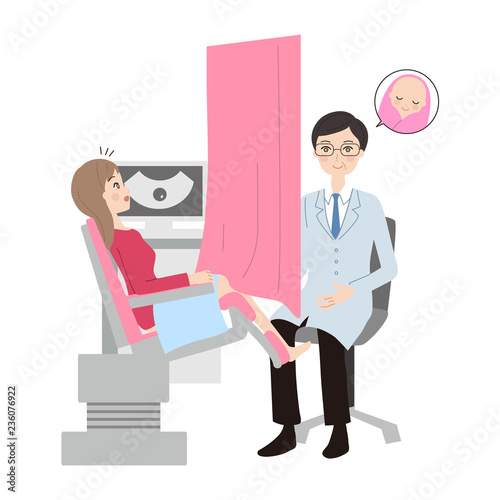 検診を受ける女性