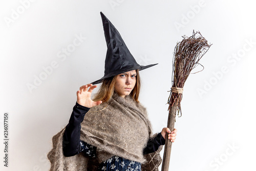 Fotografia, Obraz A young woman wearing a witch costume