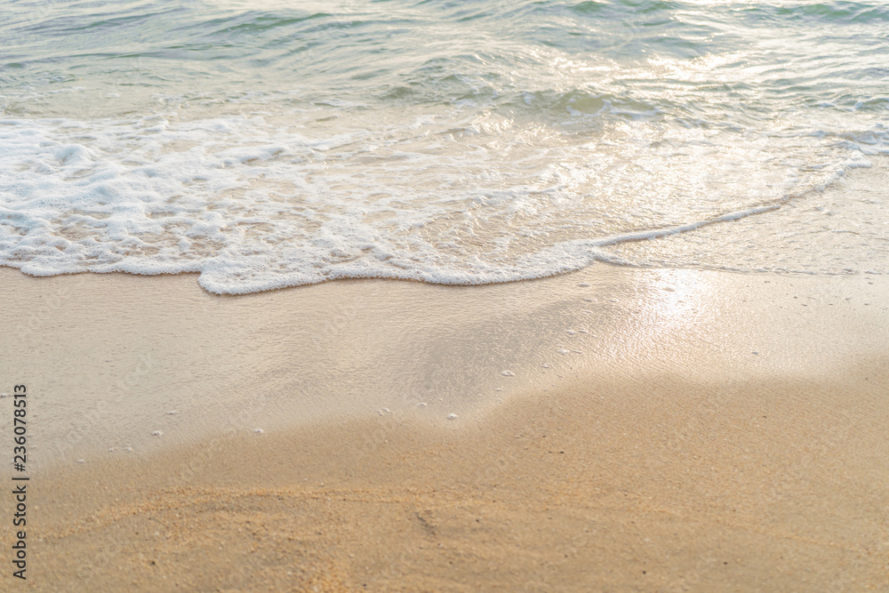 Beautiful softly wave on the beach Beautiful softly wave on the beach