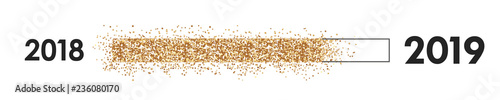 Ladebalken 2018 Neujahr goldener Glitzer Sterne Funkeln Silvester