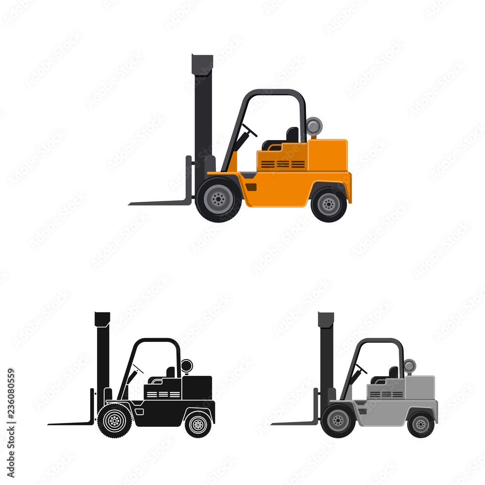 Vector design of build and construction logo. Collection of build and machinery stock vector illustration.