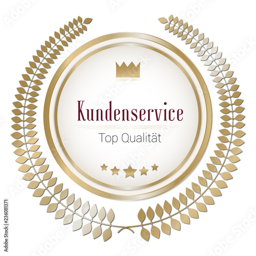 Auszeichnung in gold für den besten Kundenservice mit Top Qualität