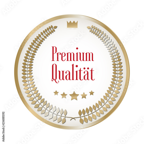 edle Etikette für Premium Qualität