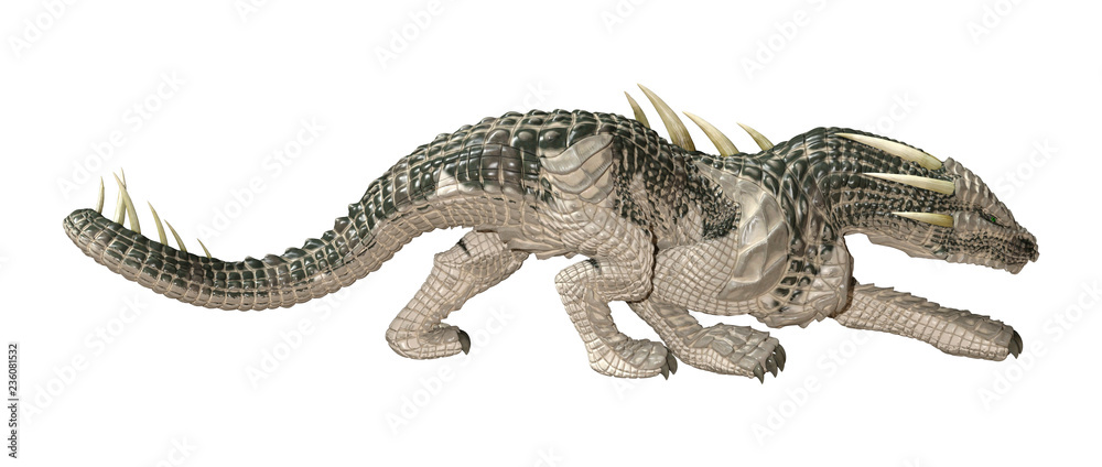 Fototapeta premium 3D Rendering Fairy Tale Dragon on White