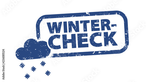 Stempel - Wintercheck - Schneewolke blau