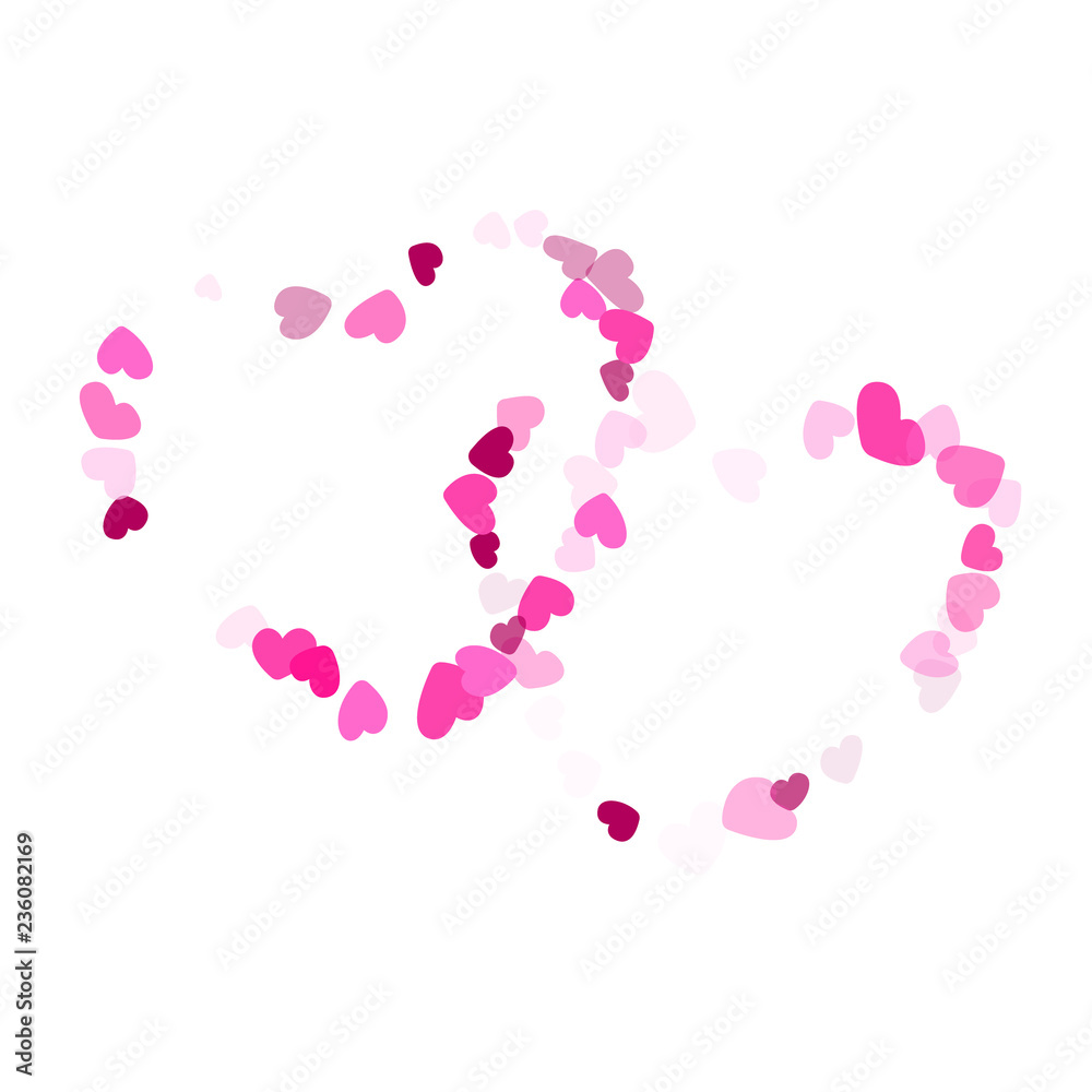 Hearts confetti flying vector background graphic design. Hearts confetti flying vector background graphic design.