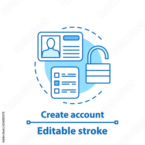 Account creation concept icon