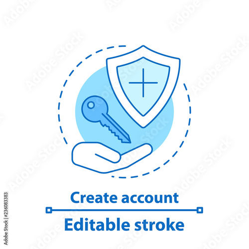 Account creation concept icon