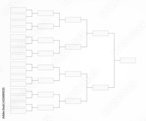 Tournament bracket template for a championship infographics.