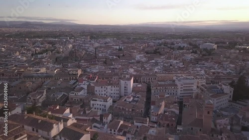 AERIEL: City of Granada at Sunset photo