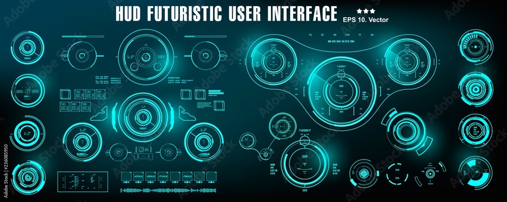 HUD futuristic user interface, dashboard display virtual reality technology screen, target HUD futuristic user interface, dashboard display virtual reality technology screen, target