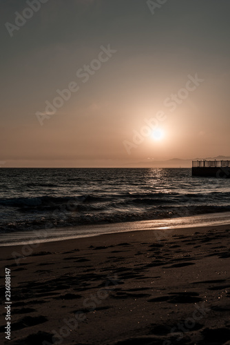 sunset on the beach