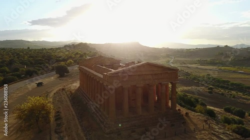 Ancient Greek temple of Concordia (V-VI century BC), Valley of the Temples, Agrigento, Sicily. The area was included in the UNESCO Heritage Site list in 1997.