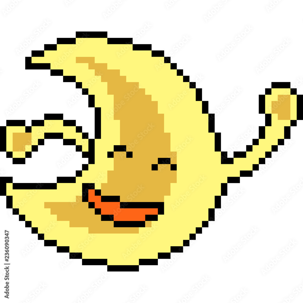 Fototapeta premium vector pixel art moon