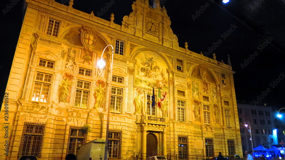 Naklejka premium genoa cityscape, italy