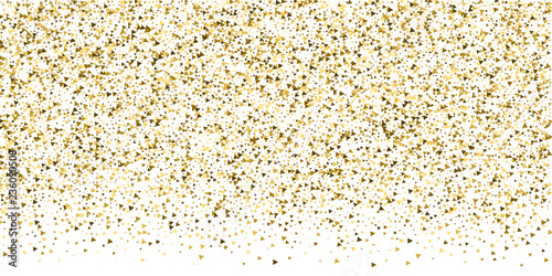 Gold triangles luxury sparkling confetti. Scattere