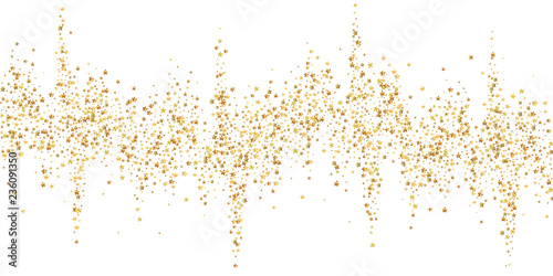 Gold stars luxury sparkling confetti. Scattered sm