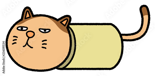 筒に入るネコ