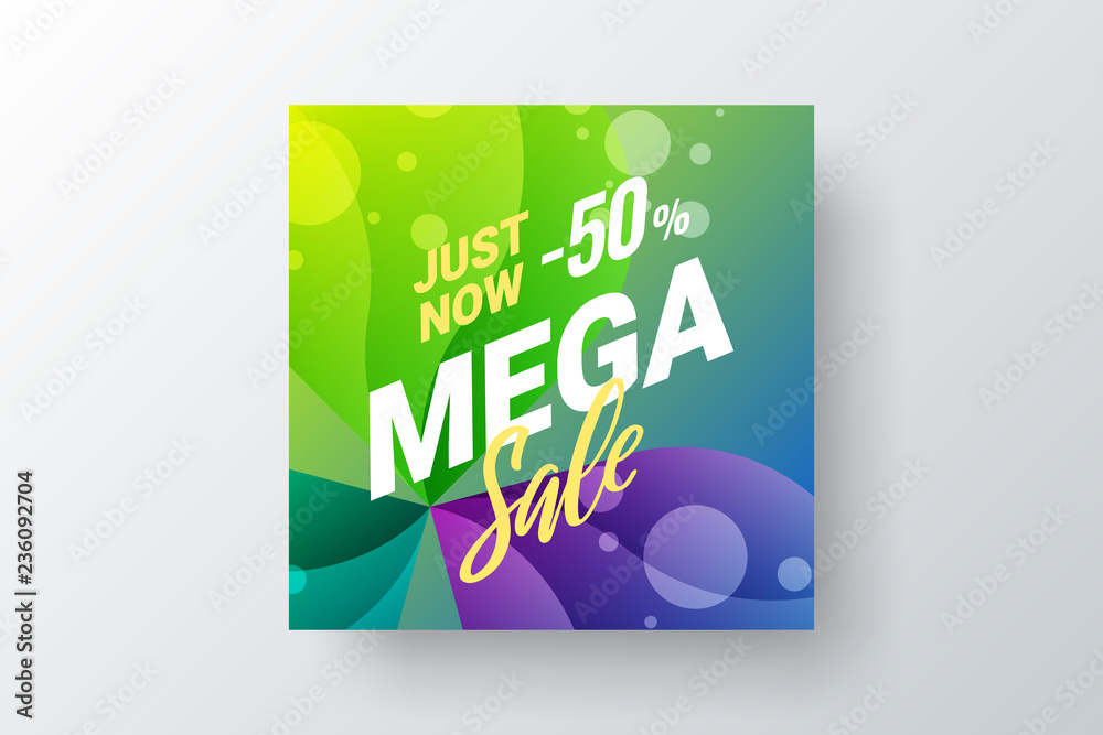 Exclusive fantastic abstract special offer discount vector banner template. Premium quality social media promotion illustration layout. Creative fashion colorful target advertising shopping design.