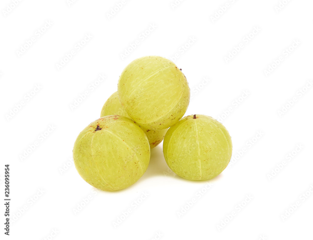 Indian Gooseberry on white background Indian Gooseberry on white background