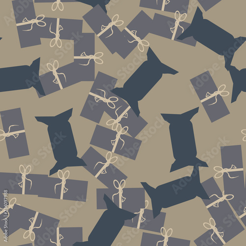Christmas camouflage of various shades of beige and blue colors