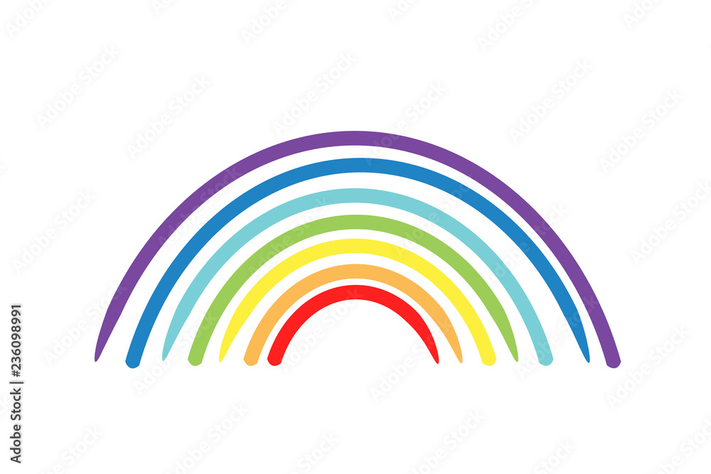 Painted rainbow. Vector illustration. Painted rainbow. Vector illustration.
