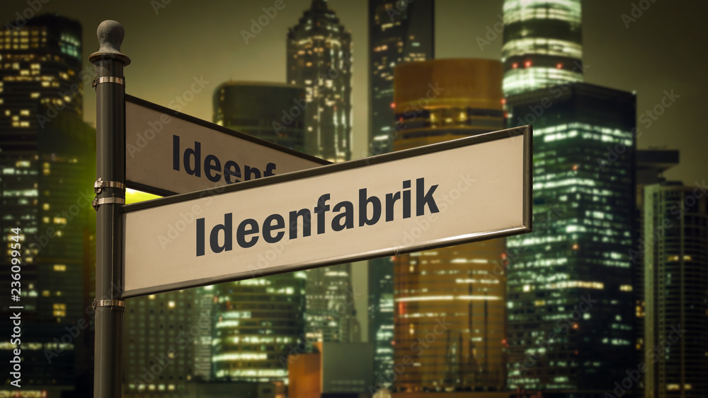 Obraz premium Schild 373 - Ideenfabrik