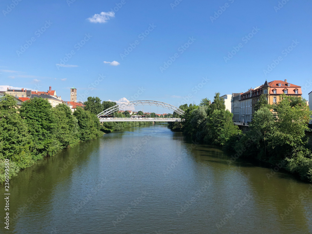 The Regnitz river in Bamberg