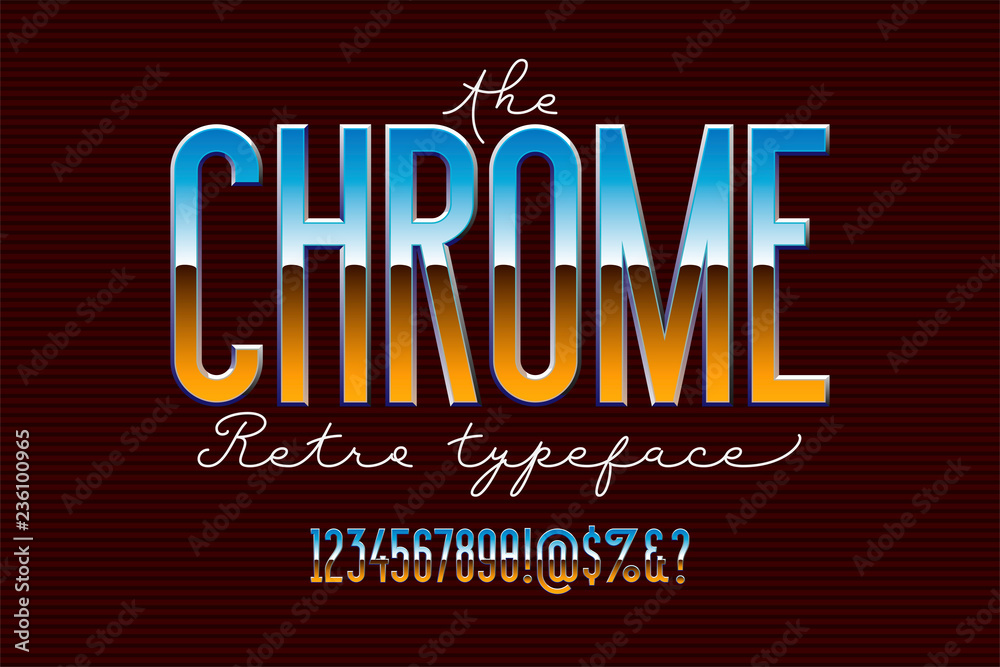 Chrome metal alphabet