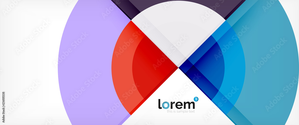 Modern geometric circles abstract background, colorful round shapes with shadow effects Modern geometric circles abstract background, colorful round shapes with shadow effects