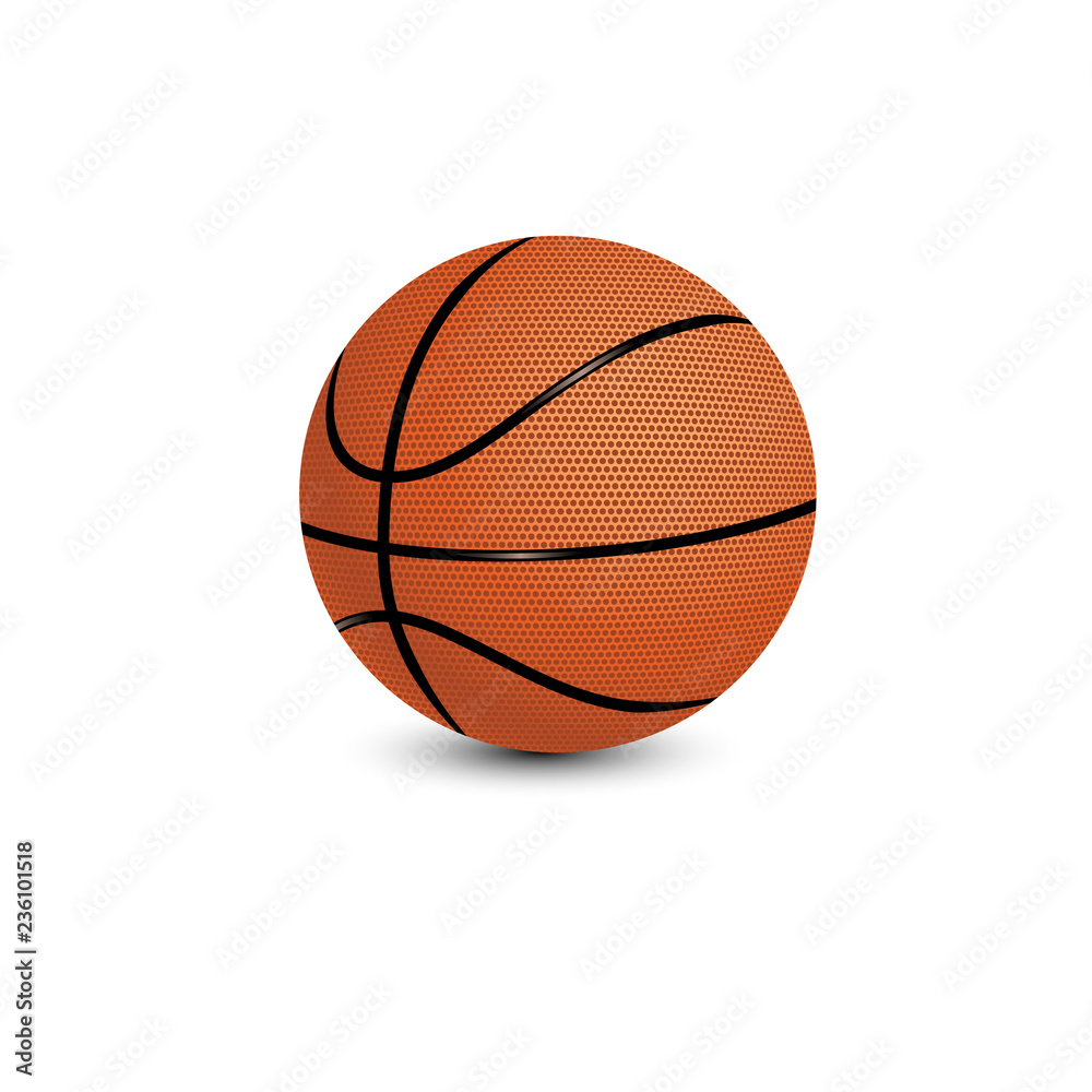 Basketball colorful icon. Vector illustration.