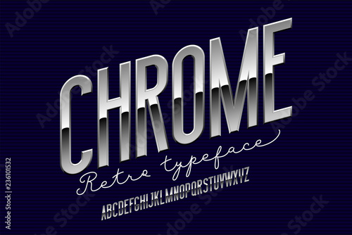 Chrome metal alphabet