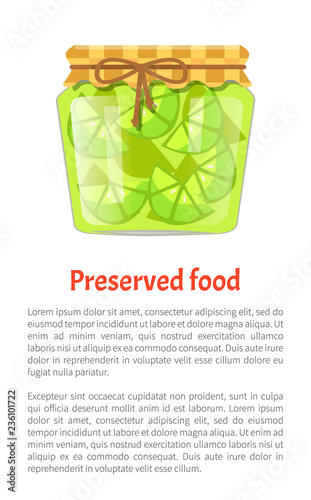 Preserved Food Poster Lime Lemon Home Cooked Jam