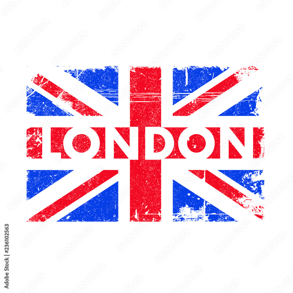 london england pride flag urban design distressed poster apparel Stock