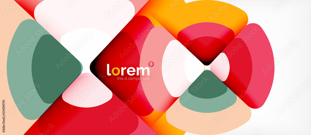 Circles and triangles geometric abstract background. Trendy abstract layout template for business or technology presentation or web brochure cover, wallpaper