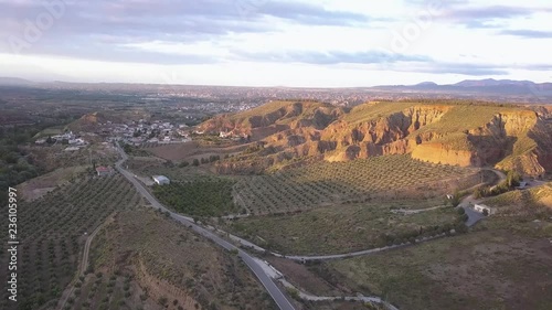 AERIEL: Rural Spanish Sunset photo