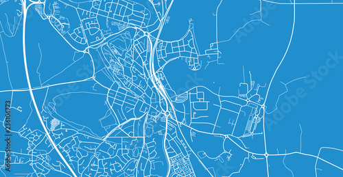 Urban vector city map of Stirling, Scotland