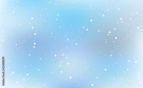 Winter festive blurred background with gradients with snowflakes. Christmas design background. vector illustration