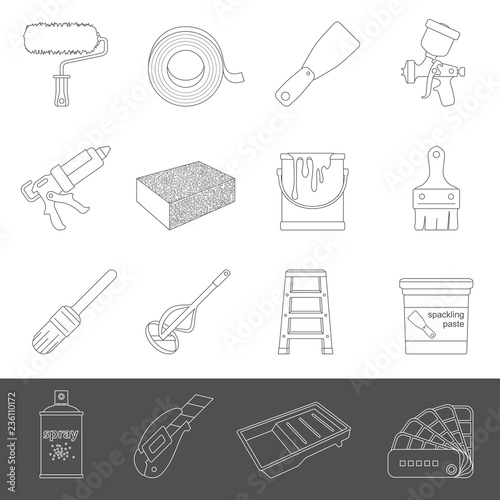Line Icons - House Painting