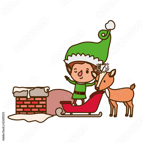 elf with sleigh avatar chatacter