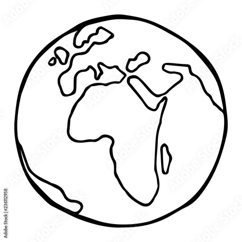 Globe. Earth. Planet Earth. Vector illustration.