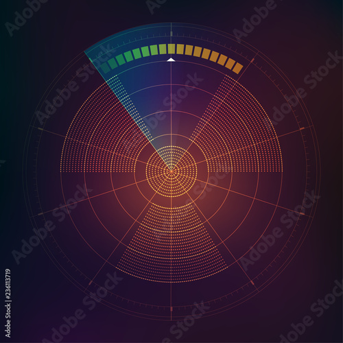 Canvas Print concept of radioactive detection