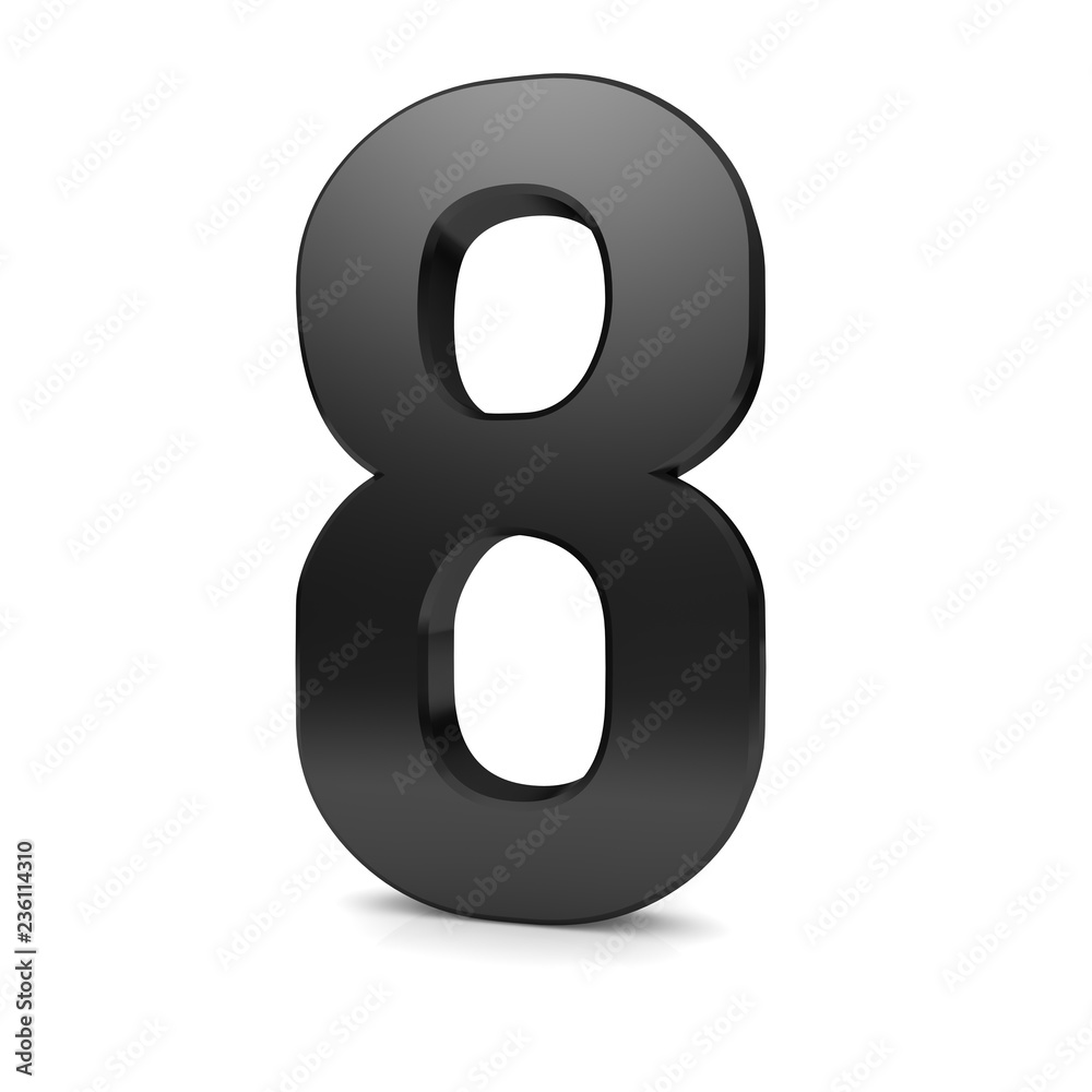 8 number 3d black 8 number 3d black